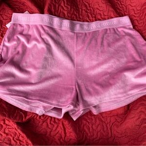 Juicy Couture Pink Velvet Lounge Shorts